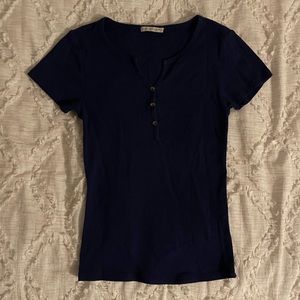 ACTIVE USA notch neck buttoned shirt